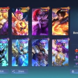 LEVEL 118 ✅RENOWNED COLLECTOR 1✅ JOHNSON LEGEND✅CLAUDE PRIME✅ CHOU AND VALIR KOF SKIN ✅ HIGHEST RANK MYTHIC 83 0