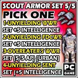 Unyielding & Overeater's SCOUT ARMOR SET 5/5 [ PICK ONE ARMOR ] > Read discrption 0