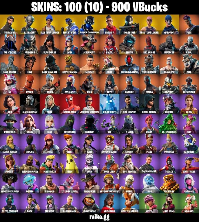 Fortnite Account ( PLAYSTATION / XBOX / NINTENDO ) (The Reaper, Fate, Omega, Ragnarok) (101 Skins)