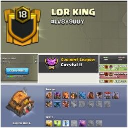 Clan name- LOR KING __Clan LvL- 18+ __ Crystal 2 __Capital hall- 6 __ Win- 269 _loss- 223 __ Troops max__fast delivery 0