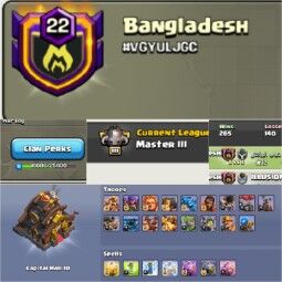 Clan name:-  Bangladesh __ Clan Lvl 22+ __ Capital 10 __ Master 3 __ Win- 265 _loss- 140 __ Positive war Log __ Fast Delivery__ No Random 0