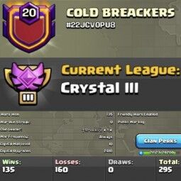 Great English Name Level 20 Clan {Near lvl 21} || COLD BREACKERS || Clan Capital Level 10 || Crystal 3 League || Value For Money || Fast Delivery 0