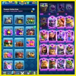 👑  20 WIN CRL BADGE 🔥➡👑 KING LEVEL 15 (60) 👑 ➡ ✅ 15x BEST EVOLUTION  ✅ 80 MAX CARD ✅ 25 ELITE CARD ✅ 14 TOWER SKIN ✅ 128 RARE EMOTE ✅ BEST-UC ✅ 9000 YROPHY 2