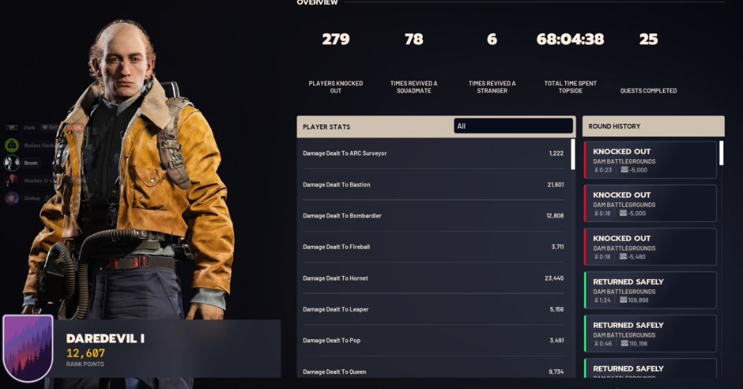 [STEAM] Arc Raiders – Daredevil level 75 with Security Breach. 2 million coins and a lot of guns and materials to craft stuff—maxed everything