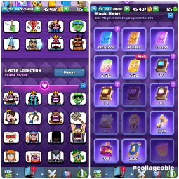 Great Value- Level[57]-11x Evolution-Max Card 63x[11xElite]-Huge Magic Item-Emote[95x]-Tower Collection[10x]. 1