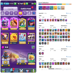 Great Value- Level[57]-11x Evolution-Max Card 63x[11xElite]-Huge Magic Item-Emote[95x]-Tower Collection[10x]. 0