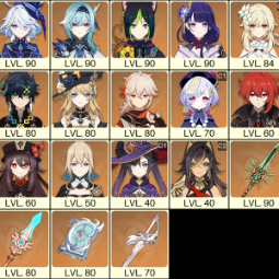 💚[NA] AR 57 💚 22x Five Stars 💚 51 Chars 💚 Raiden  & Eula & Furina &  Kazuha & Navia & Kinich & Hu Tao 0