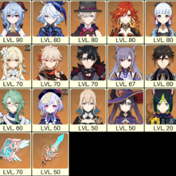 💚[NA] AR 55 💚 20x Five Stars 💚 51 Chars 💚 Ganyu & Furina & Lyney &  Ayaka & Mavuika & Wriothesley &  Kazuha & Baizhu & Zhongli 0
