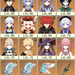 💚[NA] AR 56 💚 20x Five Stars 💚 35 Chars 💚 Ganyu C1 & Zhongli & Klee & Venti &  Ayaka & Yae Miko 0