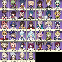 💚[NA] AR 57 💚 24x Five Stars 💚 53 Chars 💚 Neuvillette C1 & Xilonen C1 & Wriothesley & Furina & Navia &  Itto & Nahida & Baizhu & Zhongli 1