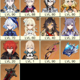 💚[NA] AR 54 💚 13x Five Stars 💚 39 Chars 💚 Neuvillette & Lyney & Xilonen & Arlecchino & Furina 0