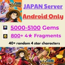 ✅JAPAN NOT GLOBAL✅Android✅ 5000-5100 Gems | 800+ 4★ Gold Fragments | 40+ random 4★ hero 0