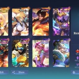 NL136/Lvl 54/ALL EMBLEM MAX/241 SKIN/61% HIGH WR/143 MAGIC CORE/LESLEY ASPIRANTS/VALIR KOF/BEATRIX PRIME/3 LUCKYBOX(SABER,ALPHA,JOHNSON)/CHOU CHAMPION/17 EPIC 0