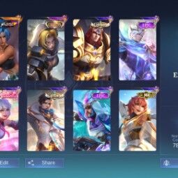 NL172/Lvl 113/100 MAGIC CORE/222 SKIN/128 HEROES MAX/ALL EMBLEM MAX/2 COLLECTOR/GUSION COLLECTOR/ROGER M3/WANWAN MWORLD/11 EPIC/LANCELOT EPIC/KAGURA EPIC 0