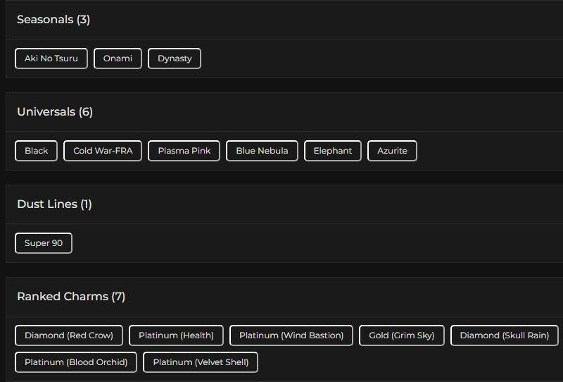 Level 170 | 2x Diamond | 6 Universal | 2 Elite | #8408 Level 170 | 2x Diamond | 6 Universal | 2 Elite | #8408