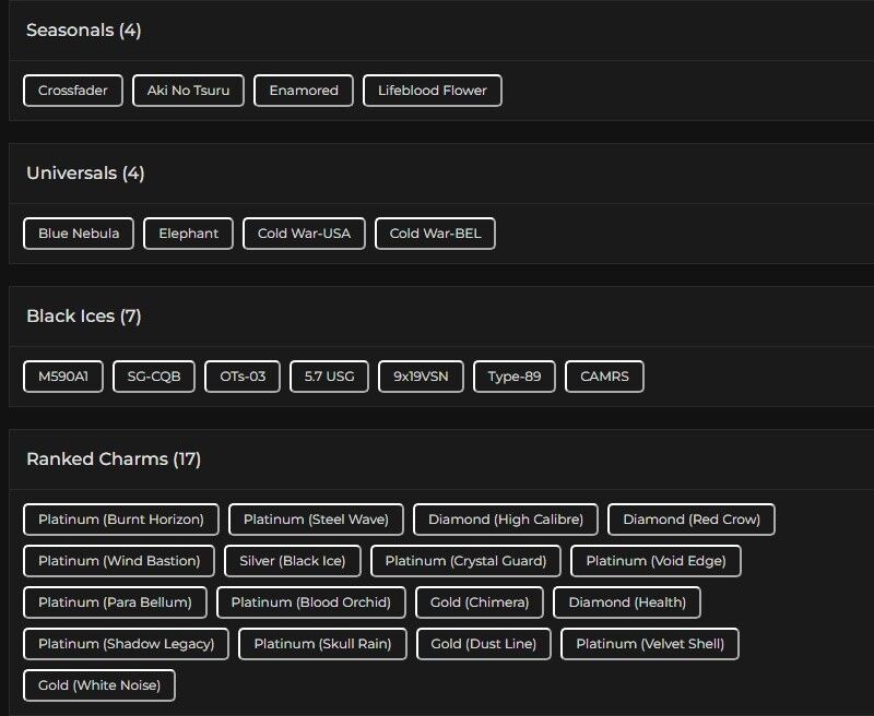 Level 195 | 3x Diamond | 7 Black Ice | 4 Universal | 1 Elite | #6988 Level 195 | 3x Diamond | 7 Black Ice | 4 Universal | 1 Elite | #6988