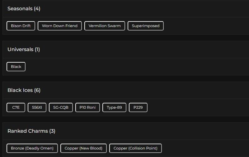Level 93 | Ranked Ready | 6 Black Ice | 1 Universal | #6982