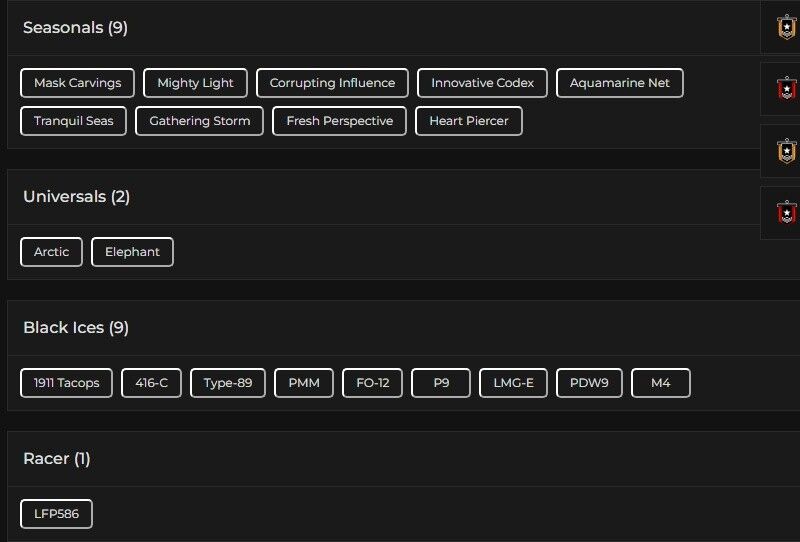 Level 127 | Ranked Ready | 9 Black Ice | 2 Universal | #5781 Level 127 | Ranked Ready | 9 Black Ice | 2 Universal | #5781