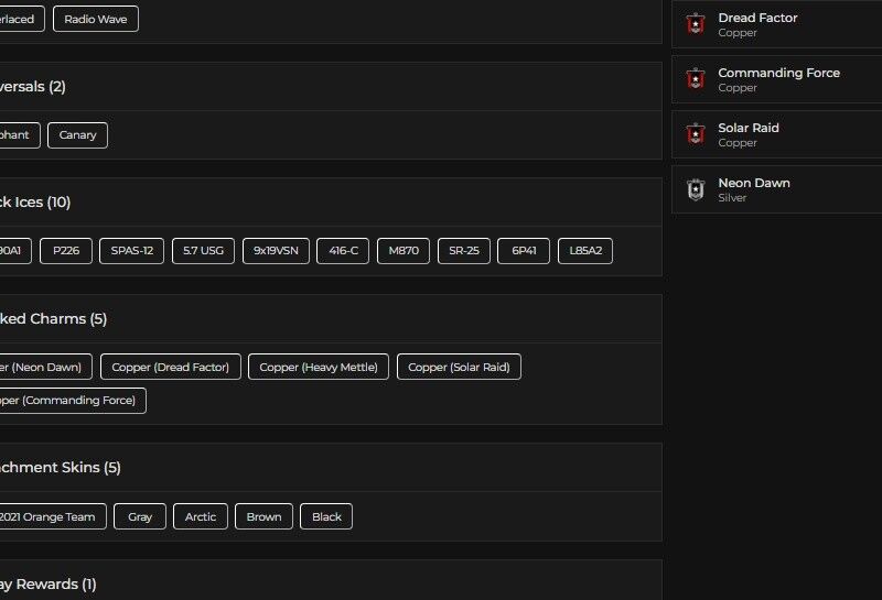 Level 125 | Silver | 10 Black Ice | 2 Universal | #1335 Level 125 | Silver | 10 Black Ice | 2 Universal | #1335