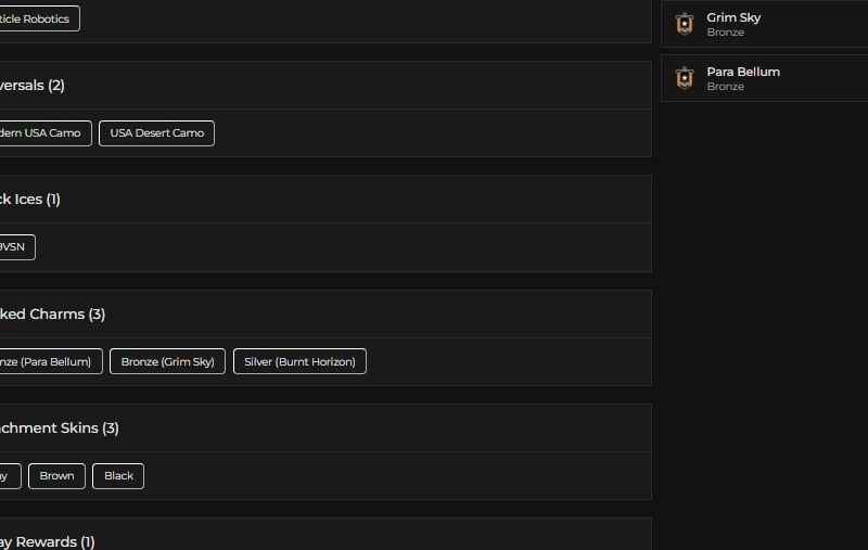Level 134 | Silver | 1 Black Ice | 2 Universal | 1 Elite | #2174 Level 134 | Silver | 1 Black Ice | 2 Universal | 1 Elite | #2174