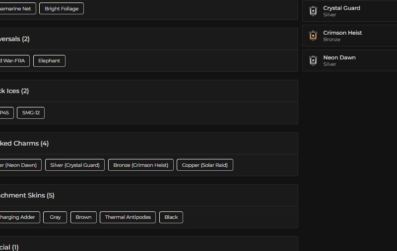 Level 89 | 2x Silver | 2 Black Ice | 2 Universal | 1 Elite | #4213