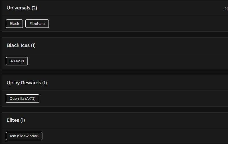 Level 96 | Ranked Ready | 1 Black Ice | 2 Universal | 1 Elite | #6923