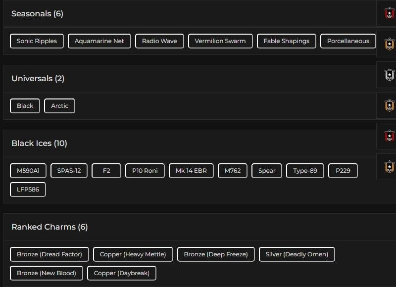 Level 124 | Silver | 10 Black Ice | 2 Universal | #9551 Level 124 | Silver | 10 Black Ice | 2 Universal | #9551