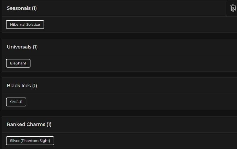 Level 82 | Silver | 1 Black Ice | 1 Universal | 1 Elite | 1 Pro League | #6587