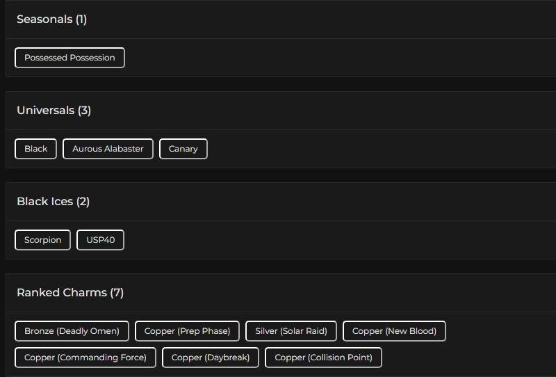 Level 100 | Silver | 2 Black Ice | 3 Universal | 2 Elite | #9062 Level 100 | Silver | 2 Black Ice | 3 Universal | 2 Elite | #9062