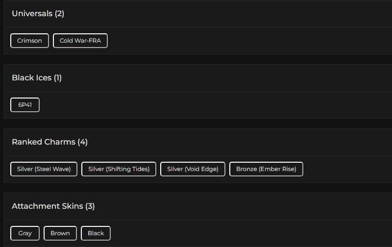 Level 132 | 3x Silver | 1 Black Ice | 2 Universal | #7141 Level 132 | 3x Silver | 1 Black Ice | 2 Universal | #7141