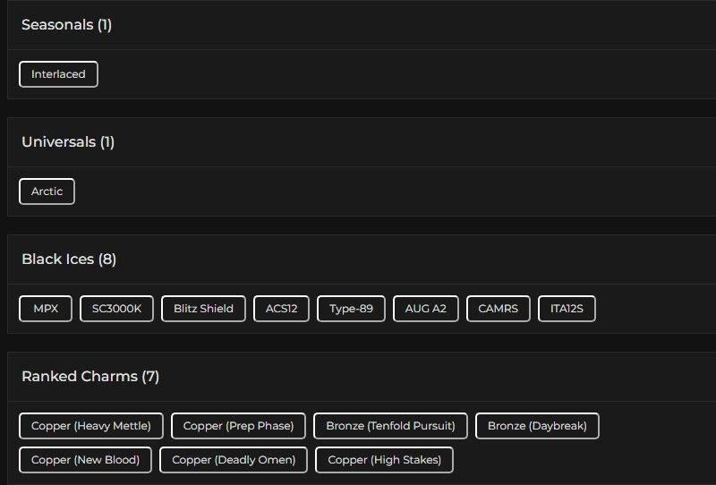 Level 110 | Ranked Ready | 8 Black Ice | 1 Universal | 1 Pro League | #4509