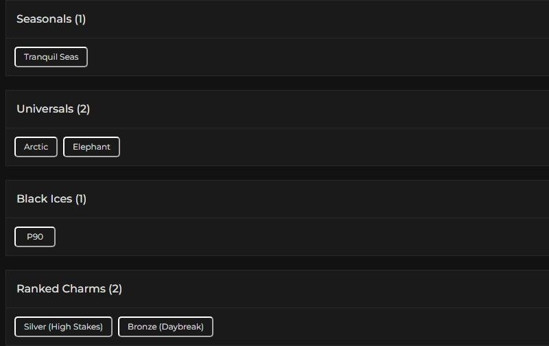 Level 74 | Silver | 1 Black Ice | 2 Universal | #4490