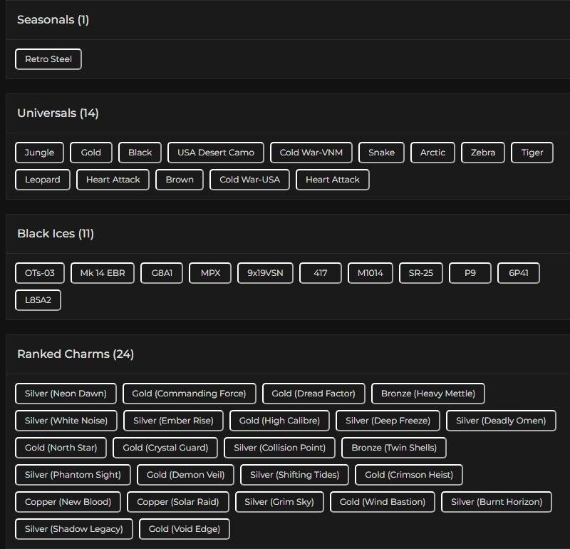 Level 384 | 9x Gold | 11 Black Ice | 14 Universal | 1 Elite | #1658