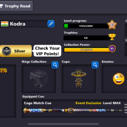 100 Million Coins + 6 cues maxed ( also has 12 legendary cues ) - Pure Miniclip Account 0