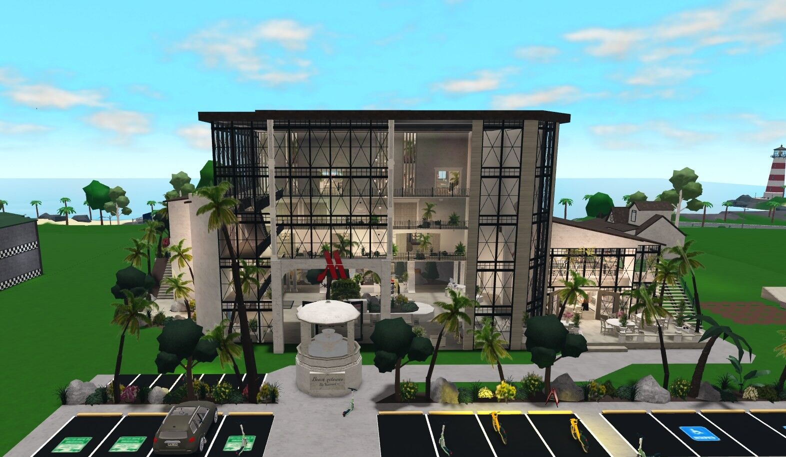 Beach Getaway by Marriott, a Welcome to Bloxburg resorts build