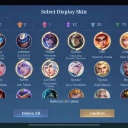 111skins🔥Guinevere Luckybox 🔥Fanny Valentine🔥Bruno Neymar Jr🔥Lancelot & Valir  Dragon Tamer 🔥1 venom🔥 1 Lightborn 🔥2 Saber squad🔥 3