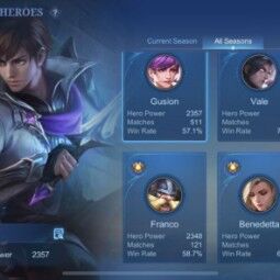 111skins🔥Guinevere Luckybox 🔥Fanny Valentine🔥Bruno Neymar Jr🔥Lancelot & Valir  Dragon Tamer 🔥1 venom🔥 1 Lightborn 🔥2 Saber squad🔥 2