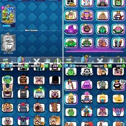 ( Rare & Old Emotes)🔥 KT15 ⸱ Level 58 🏆 | 8000 Trophies 🏅 |  7 Evos ⚡ 98 Max Cards 🎴 9 Elite 💎 8 King Tower Skins 💎 | 68 Emotes ⚔️ 🏰  Android/iOS 📱 2