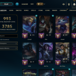 NA | 1537 Skins | 177 Champions | Prestige Mecha Kingdoms Garen | Prestige True Damage Qiyana | Prestige True Damage Qiyana (2022) | LLS024 thumbnail