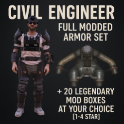 Civil Engineer full modded armor set + 20 legendary mod boxes at your choice [1-4 star] 0