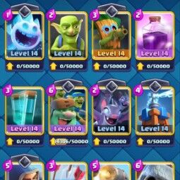 KT Lvl-46[] 2 Card Elite [] Total 17 Card max[] 3 Tower skin[] Emote 36 2