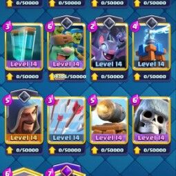 KT Lvl-46[] 2 Card Elite [] Total 17 Card max[] 3 Tower skin[] Emote 36 1