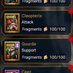 🔴entrante🔴 gharol (mítico) + Pheidi + krisk + Ugir + Altan + Brago + Serris + Skullcrusher + Fayne ⭐ 20 legendario ⭐ 59 epic ⭐ 76K Energía ⭐ 5.6K Gema ⭐ INSTANTÁNEA 2