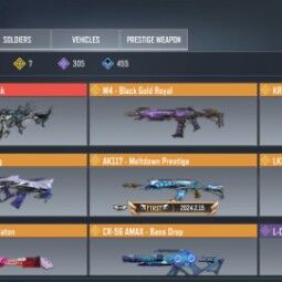 God and cheap account 😍
Level 400 max Level 💥
2 mythic ( type 19 and Siren)💥
7 legend gun 💥
Krm and ak117 meltdown 😍 1