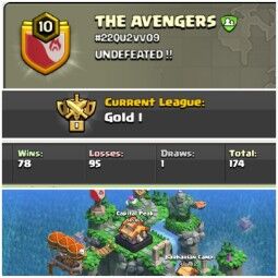 THE AVENGERS !! LEVEL 10 !! WIN 78 LOSS 95 !!  CAPITAL PEAK 5 !! GOLD 1 !! CHEAP !! INSTANT DELIVERY 0