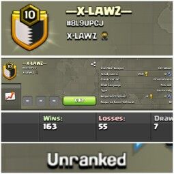 --X-LAWZ-- !! nível 10 !! vitórias 163 DERROTA 55 !! unranked !!  ALTO vitórias !! ACESSÍVEL!! ENTREGA INSTANTÂNEA 0