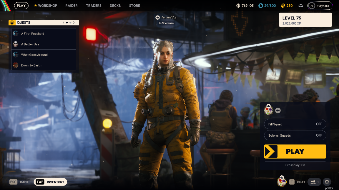 LVL 75 Max stash size 769k cash 31 BP including tempest bobcat and vulcano looting mk 3 survivor many lvl 4 guns full access