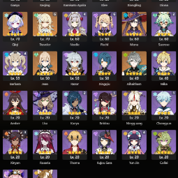 ⚡[Asia]⚡ AR 55 ⚡ 9x Five Star ⚡ 32 Chars ⚡ Alhaitham | Ayaka | Klee | Ganyu | Jean ⚡ 0