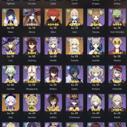 ⚡ [eu] ⚡ AR 56 ⚡ 14x Five Star ⚡ 47 Chars ⚡ neuvillette C1 | Wanderer C1 | Shogun raiden | Nahida | ⚡ Yelan 0