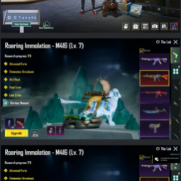 M416 Roaring Immolation lv.7 MAX🔥DODGE JEEP⚡18 Lab Guns✔️2 Mythic Bags🔥2 Mythic Helmets🔥5 Kill Message Wpns🔥2 Months Warranty✅ 4